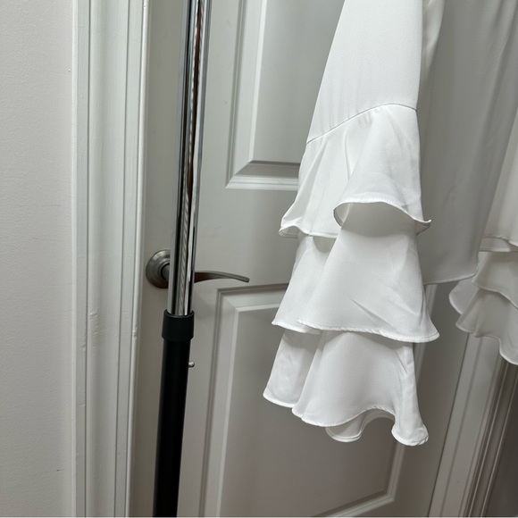 White Ruffle Blouse - Picture 4 of 5